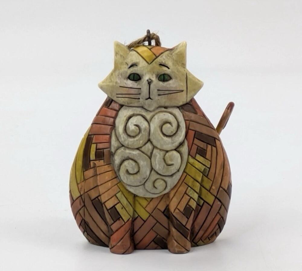NEW Jim Shore Heartwood Creek Elijah Fat Cat Folk Art Christmas Ornament 2007